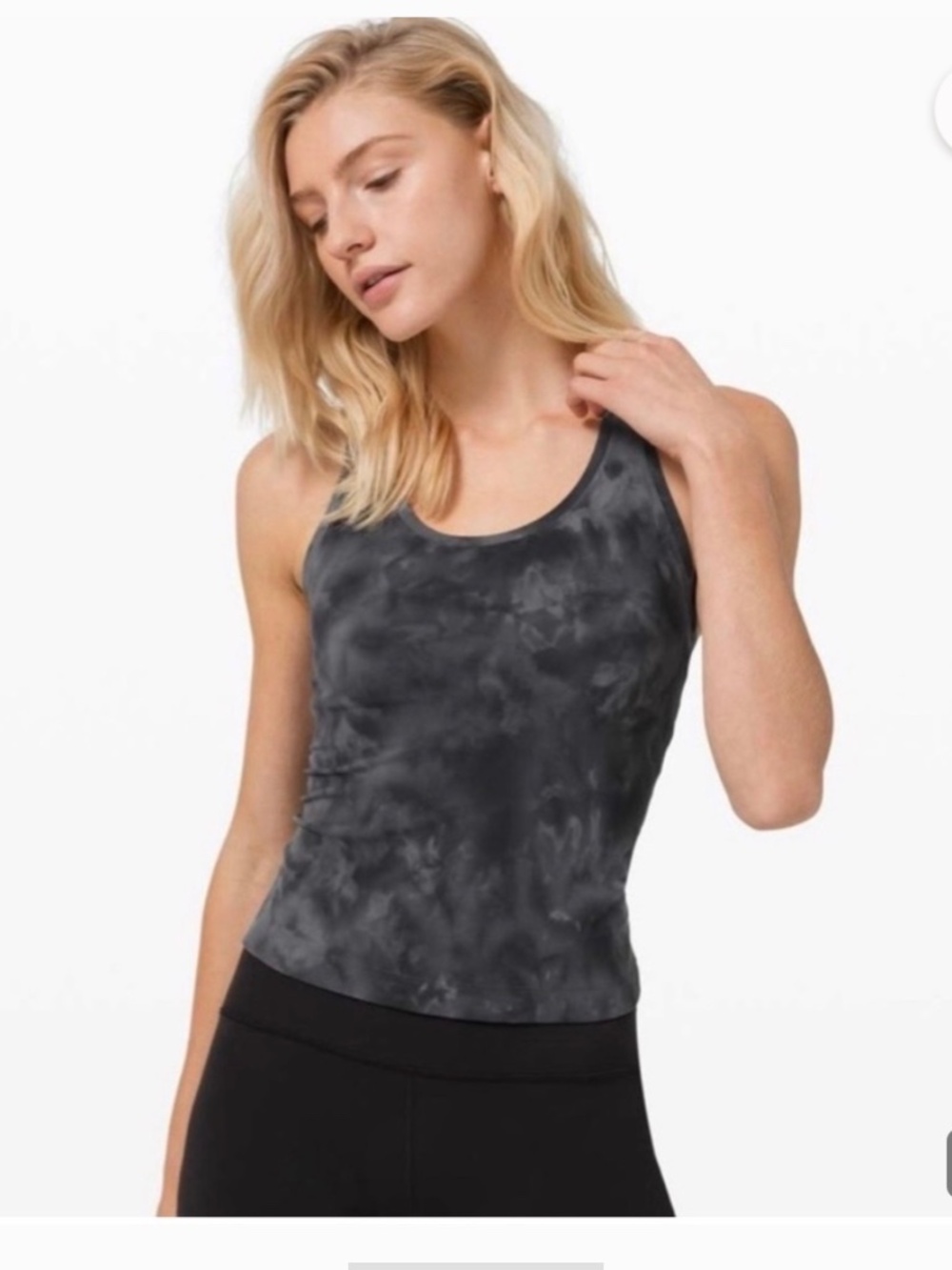 Lululemon Cool Racerback Shorter *Nulu- Diamond Dye/ Graphite Grey